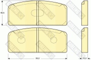 6101093 GIRLING sada brzdových platničiek kotúčovej brzdy 6101093 GIRLING