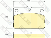 6101389 Sada brzdových destiček, kotoučová brzda GIRLING