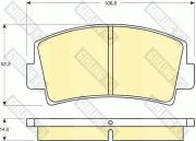 6101399 GIRLING sada brzdových platničiek kotúčovej brzdy 6101399 GIRLING