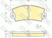 6101493 Sada brzdových destiček, kotoučová brzda GIRLING