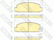 6101969 GIRLING sada brzdových platničiek kotúčovej brzdy 6101969 GIRLING