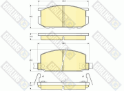 6102119 GIRLING sada brzdových platničiek kotúčovej brzdy 6102119 GIRLING
