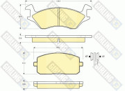 6102349 Sada brzdových destiček, kotoučová brzda GIRLING