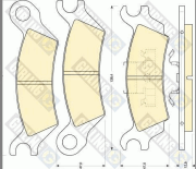 6102909 Sada brzdových destiček, kotoučová brzda GIRLING