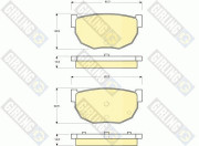 6103069 Sada brzdových destiček, kotoučová brzda GIRLING