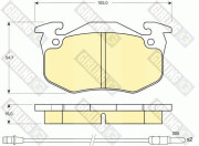 6103283 Sada brzdových destiček, kotoučová brzda GIRLING