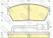 6103509 Sada brzdových destiček, kotoučová brzda GIRLING