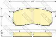 6103619 Sada brzdových destiček, kotoučová brzda GIRLING