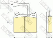 6103622 Sada brzdových destiček, kotoučová brzda GIRLING