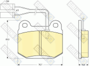 6103642 Sada brzdových destiček, kotoučová brzda GIRLING