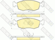 6103712 Sada brzdových destiček, kotoučová brzda GIRLING