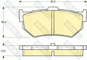 6103729 Sada brzdových destiček, kotoučová brzda GIRLING