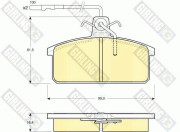 6104221 Sada brzdových destiček, kotoučová brzda GIRLING