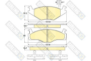 6104545 Sada brzdových destiček, kotoučová brzda GIRLING