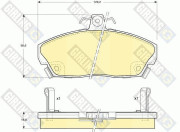 6104961 Sada brzdových destiček, kotoučová brzda GIRLING