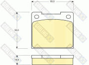 6105331 Sada brzdových destiček, kotoučová brzda GIRLING