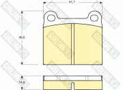 6106562 Sada brzdových destiček, kotoučová brzda GIRLING