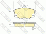 6106981 Sada brzdových destiček, kotoučová brzda GIRLING