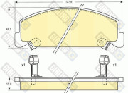 6107649 Sada brzdových destiček, kotoučová brzda GIRLING