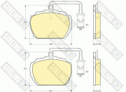 6107836 Sada brzdových destiček, kotoučová brzda GIRLING
