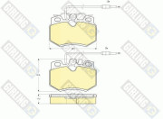 6107901 Sada brzdových destiček, kotoučová brzda GIRLING