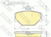 6108331 Sada brzdových destiček, kotoučová brzda GIRLING