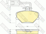 6108521 Sada brzdových destiček, kotoučová brzda GIRLING