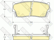 6108859 Sada brzdových destiček, kotoučová brzda GIRLING