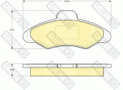 6108973 Sada brzdových destiček, kotoučová brzda GIRLING