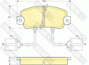 6109013 GIRLING sada brzdových platničiek kotúčovej brzdy 6109013 GIRLING