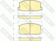 6109549 Sada brzdových destiček, kotoučová brzda GIRLING