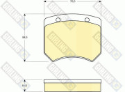 6109736 Sada brzdových destiček, kotoučová brzda GIRLING