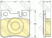 6109872 Sada brzdových destiček, kotoučová brzda GIRLING