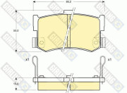 6109949 Sada brzdových destiček, kotoučová brzda GIRLING