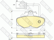 6110351 GIRLING sada brzdových platničiek kotúčovej brzdy 6110351 GIRLING