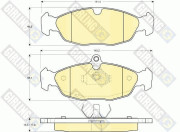 6110402 Sada brzdových destiček, kotoučová brzda GIRLING