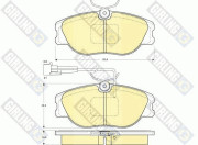 6110521 Sada brzdových destiček, kotoučová brzda GIRLING