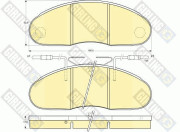 6110773 Sada brzdových destiček, kotoučová brzda GIRLING