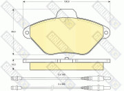 6111023 Sada brzdových destiček, kotoučová brzda GIRLING