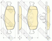 6111072 Sada brzdových destiček, kotoučová brzda GIRLING