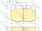 6111119 GIRLING sada brzdových platničiek kotúčovej brzdy 6111119 GIRLING