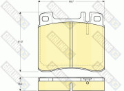 6111222 Sada brzdových destiček, kotoučová brzda GIRLING