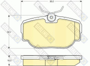 6111551 Sada brzdových destiček, kotoučová brzda GIRLING