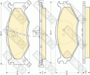 6111575 GIRLING sada brzdových platničiek kotúčovej brzdy 6111575 GIRLING