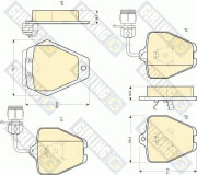 6111621 Sada brzdových destiček, kotoučová brzda GIRLING