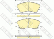 6111649 Sada brzdových destiček, kotoučová brzda GIRLING