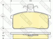 6111651 Sada brzdových destiček, kotoučová brzda GIRLING