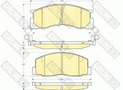 6111959 Sada brzdových destiček, kotoučová brzda GIRLING