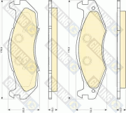 6112075 Sada brzdových destiček, kotoučová brzda GIRLING