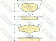 6112182 Sada brzdových destiček, kotoučová brzda GIRLING
